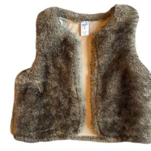Kids Carter's Brown Faux Fur Vest